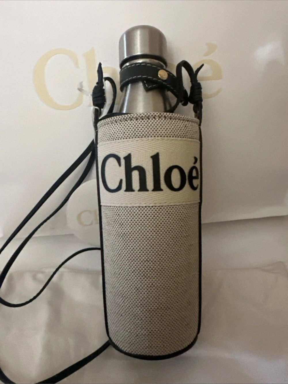 Chloe Bottle Bag White/Blue NWT $650